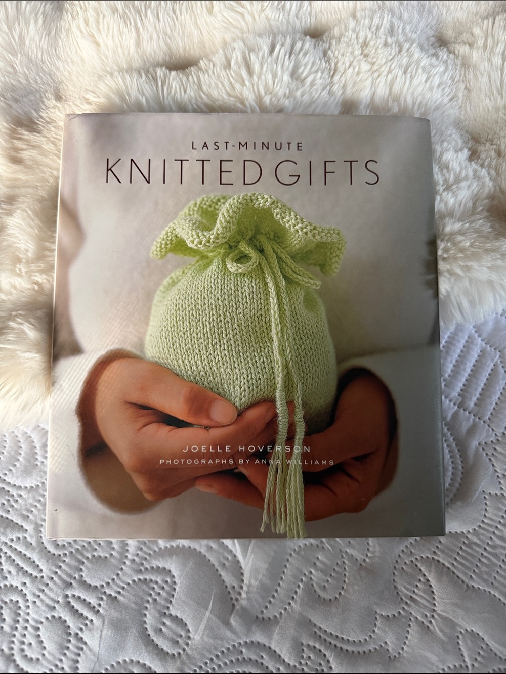 Last-Minute Knitted Gifts Book with Light Green Knit